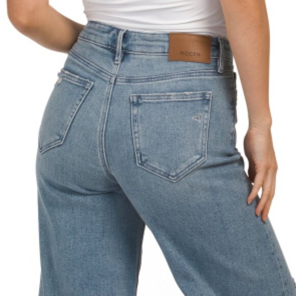 NEW HIDDEN Nori Distressed Wide Leg Cropped Jeans Vintage FOR WOMEN 166mn - Picture 5 of 5